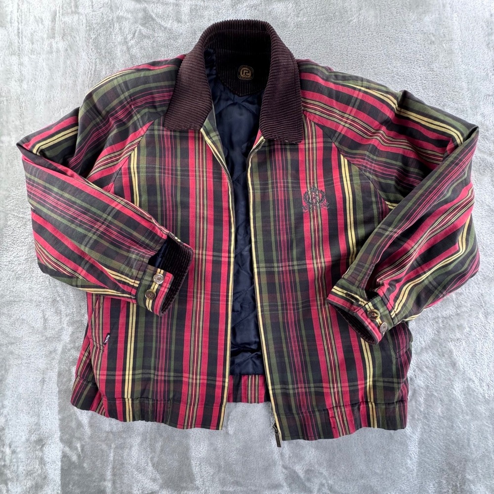 Vintage Plaid Harrington Golf Jacket Womens L‎ Grunge Preppy Tartan Retro - Picture 2 of 16